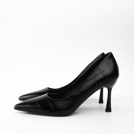 Tacones negros efecto craquelado