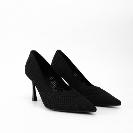 Tacones negros tipo malla