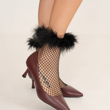 Tacones vinotinto elegantes altura media