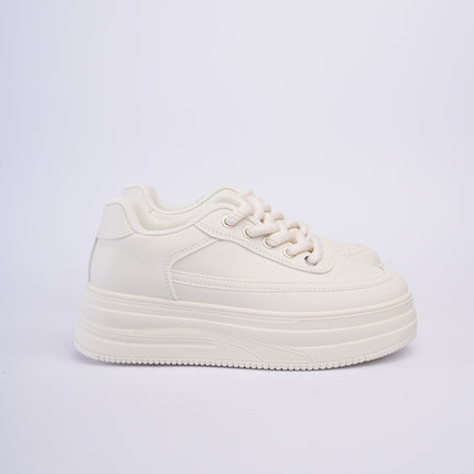 Tenis altos beige básicos
