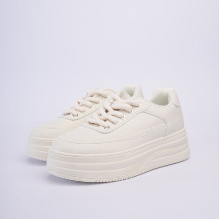 Tenis altos beige básicos