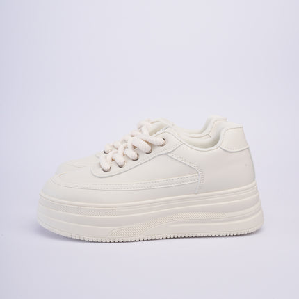 Tenis altos beige básicos