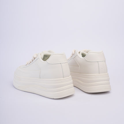 Tenis altos beige básicos