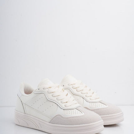 Tenis básicos blancos planos
