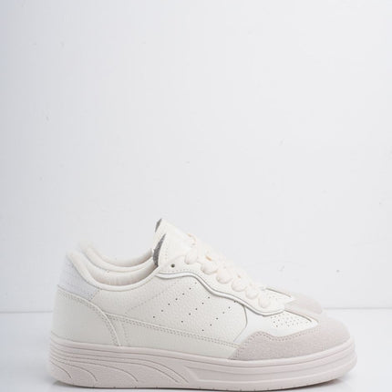 Tenis básicos blancos planos