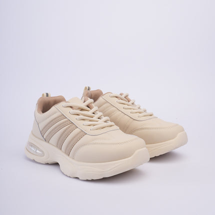 Tenis beige con kaki