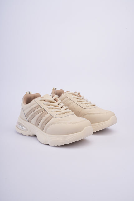Tenis beige con kaki