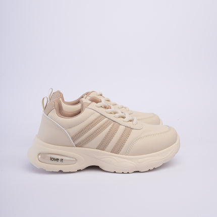 Tenis beige con kaki