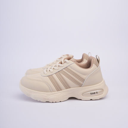 Tenis beige con kaki