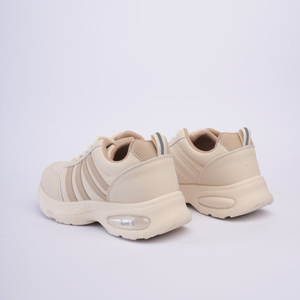 Tenis beige con kaki