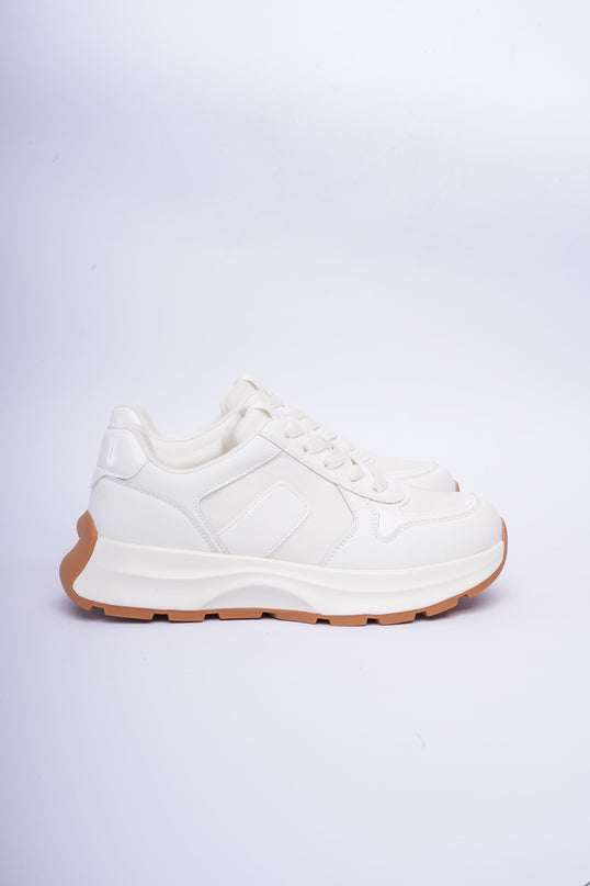 Tenis blancos altos charol