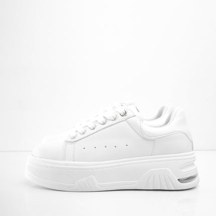 Tenis blancos altos con plataforma
