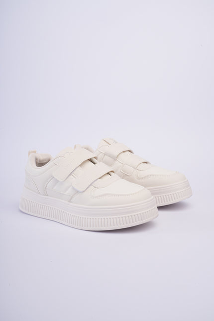 Tenis blancos clásicos con doble velcro