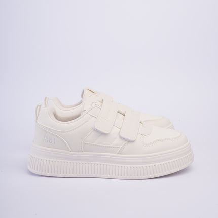 Tenis blancos clásicos con doble velcro