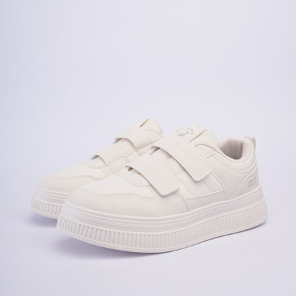 Tenis blancos clásicos con doble velcro