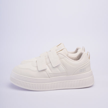Tenis blancos clásicos con doble velcro