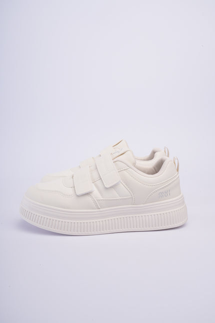Tenis blancos clásicos con doble velcro