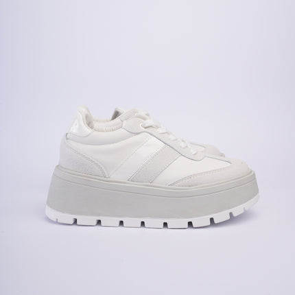 Tenis blancos con gris de plataforma