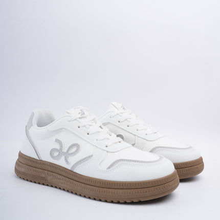 Tenis blancos x gamuza