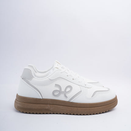 Tenis blancos x gamuza