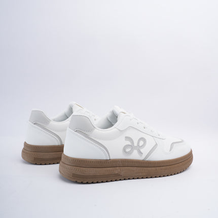 Tenis blancos x gamuza