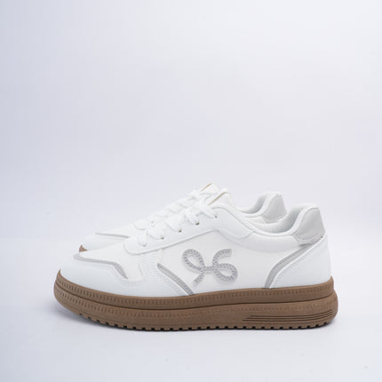Tenis blancos x gamuza