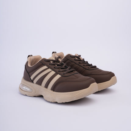 Tenis café con beige