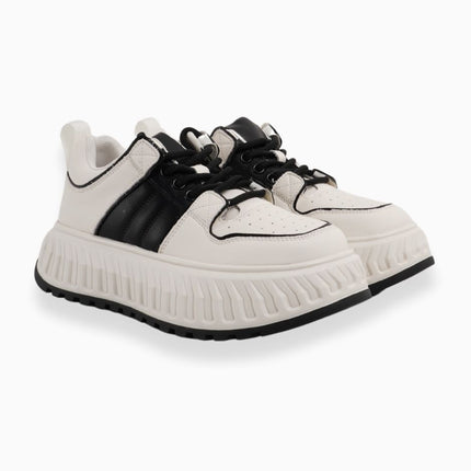 Tenis chunky blancos con negro