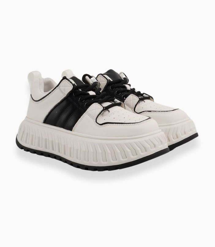 Tenis chunky blancos con negro