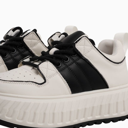 Tenis chunky blancos con negro