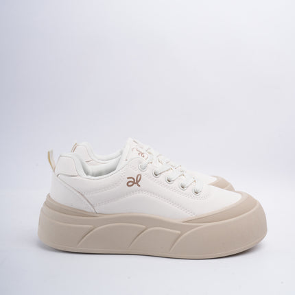 Tenis crema punta redonda