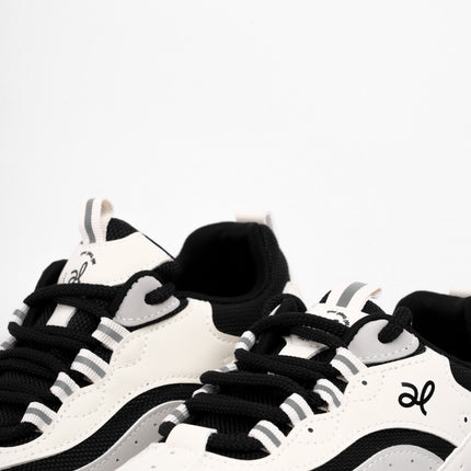 Tenis de plataforma blancos con negro