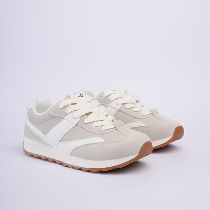 Tenis deportivos beige x blanco