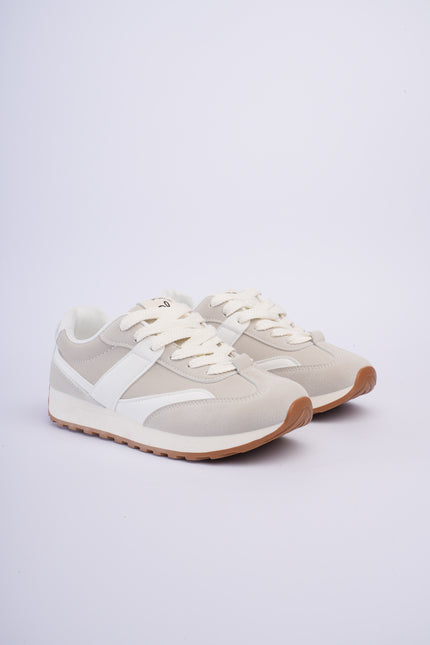 Tenis deportivos beige x blanco