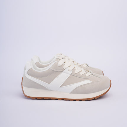 Tenis deportivos beige x blanco
