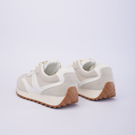 Tenis deportivos beige x blanco