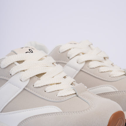 Tenis deportivos beige x blanco