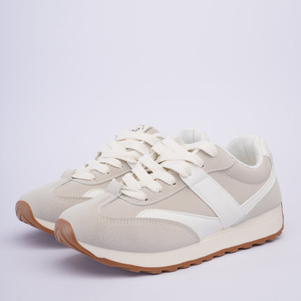 Tenis deportivos beige x blanco