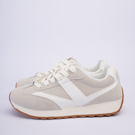 Tenis deportivos beige x blanco