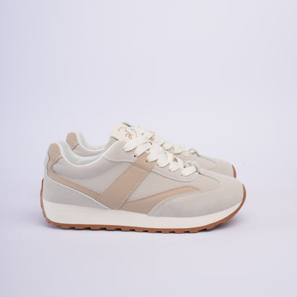 Tenis deportivos beige x kaki