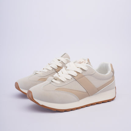Tenis deportivos beige x kaki
