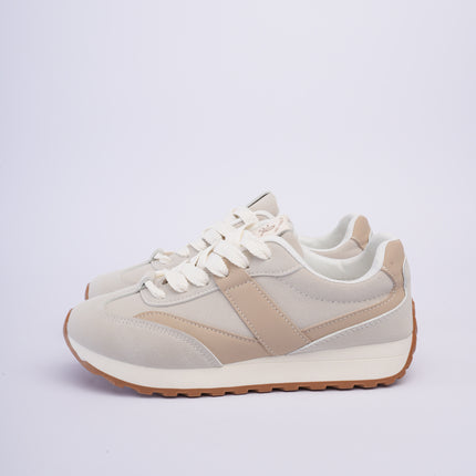 Tenis deportivos beige x kaki