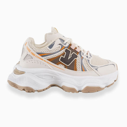Tenis deportivos chunky crema