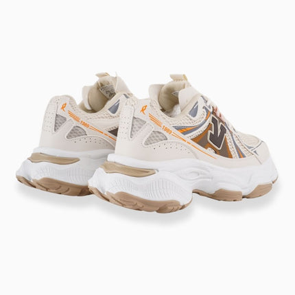 Tenis deportivos chunky crema