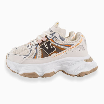 Tenis deportivos chunky crema
