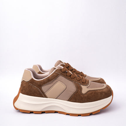 Tenis kaki altos con gamuza