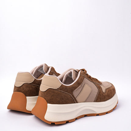 Tenis kaki altos con gamuza