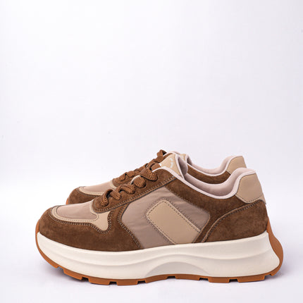 Tenis kaki altos con gamuza
