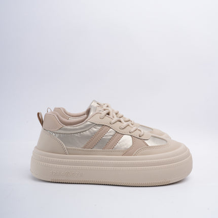 Tenis kaki con dorado
