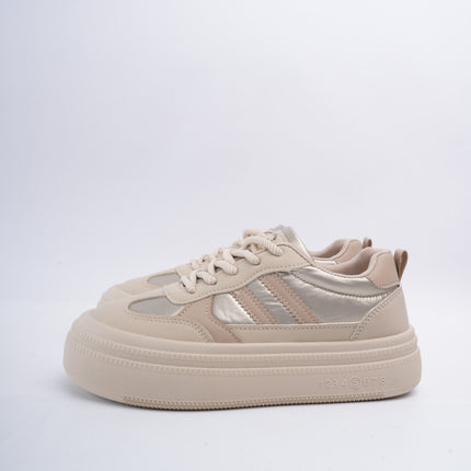 Tenis kaki con dorado